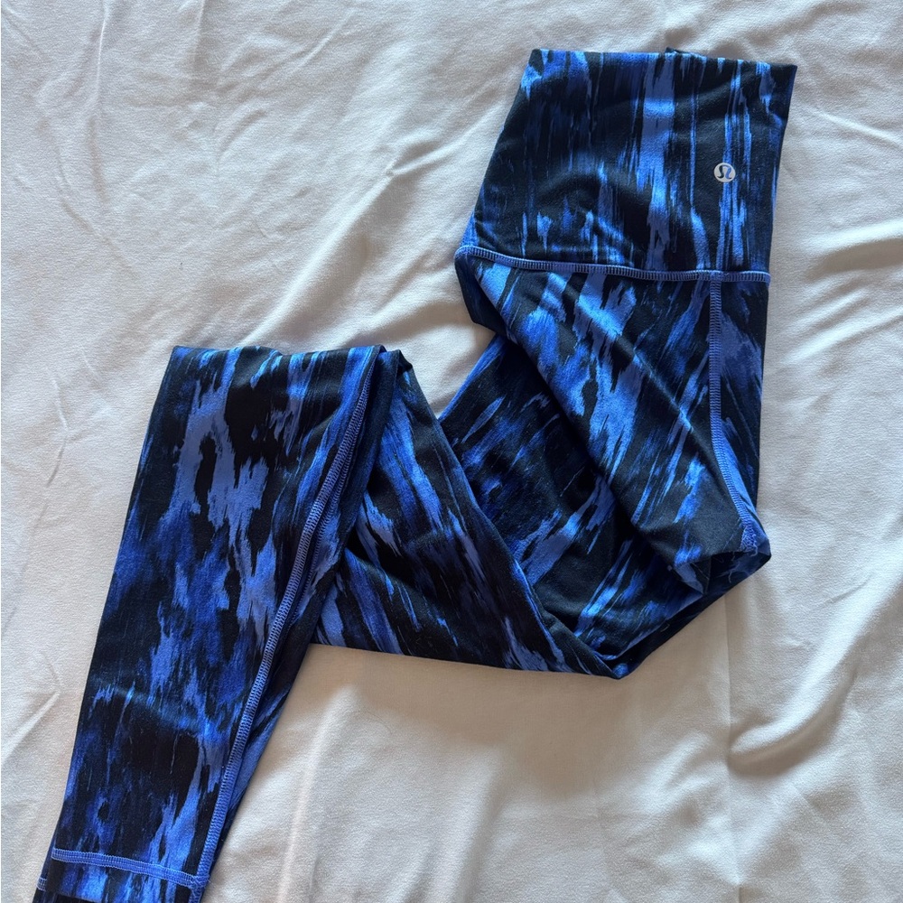 lululemon athletica Blue Patterned Leggings